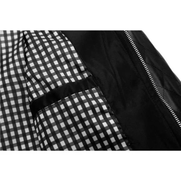 New Casual Slim Fit Lightweight Zip Up Softshell Bomber Jacket, Black - Picture 5 of 8